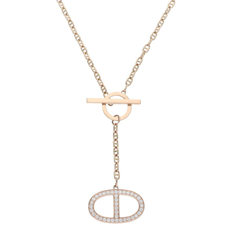HERMES Chaine d'Ancre Contour GM K18PG Diamond Size ONE SIZE