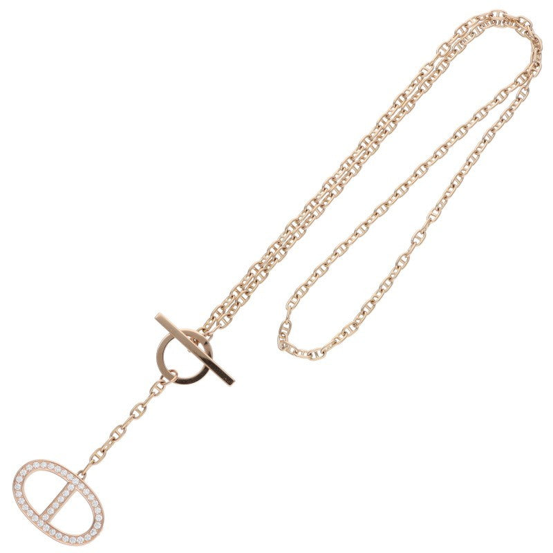 HERMES Chaine d'Ancre Contour GM K18PG Diamond Size ONE SIZE