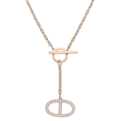 HERMES Chaine d'Ancre Contour GM K18PG Diamond Size Multi