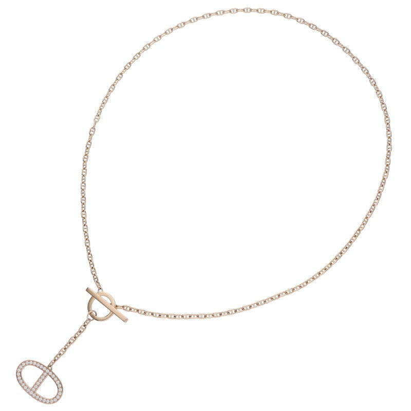 HERMES Chaine d'Ancre Contour GM K18PG Diamond Size Multi