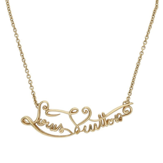 Louis Vuitton Gold LV Initiales Necklace (Silver 8.38g)