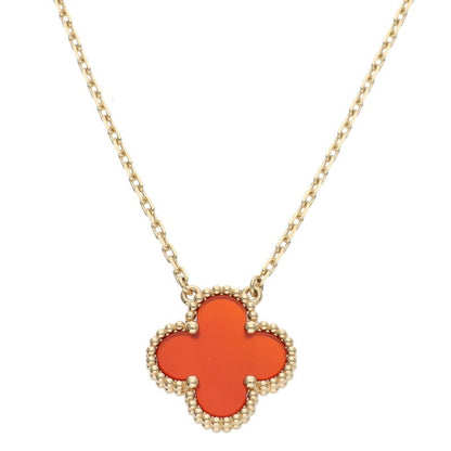 VANCLEEF & ARPELS K18YG Carnelian Necklace Size ONE SIZE