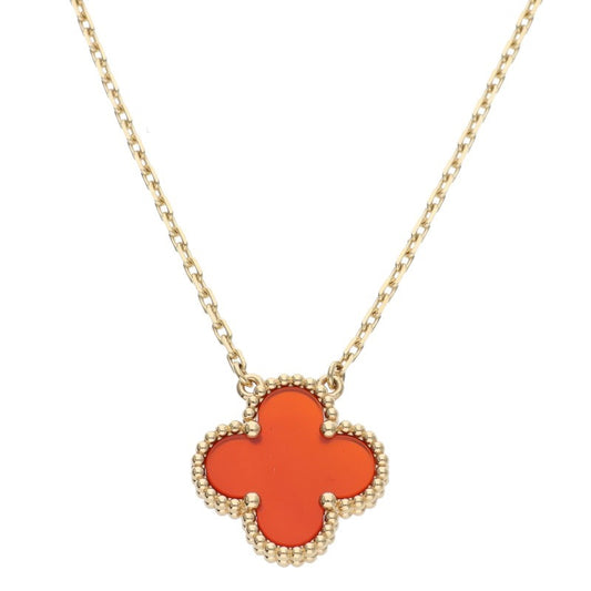 VANCLEEF & ARPELS K18YG Carnelian Necklace Size ONE SIZE