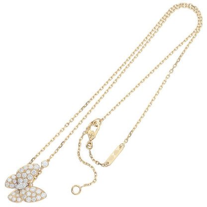VANCLEEF & ARPELS K18YG Deux Papillon Necklace Size ONE SIZE