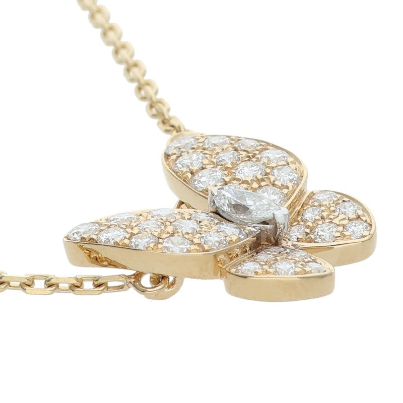 VANCLEEF & ARPELS K18YG Deux Papillon Necklace Size ONE SIZE
