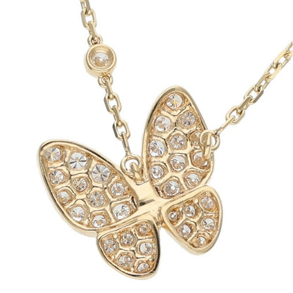 VANCLEEF & ARPELS K18YG Deux Papillon Necklace Size ONE SIZE