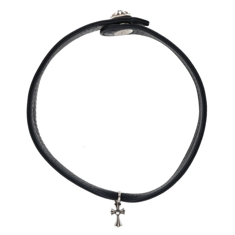 Chrome Hearts Baby Fat Charm Leather Choker