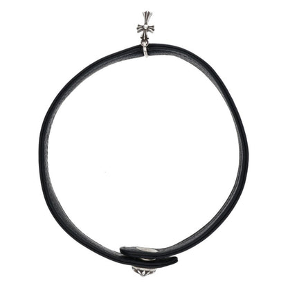 Chrome Hearts Baby Fat Charm Leather Choker