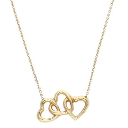 TIFFANY&Co. 18K Yellow Gold Triple Open Heart Size ONE SIZE