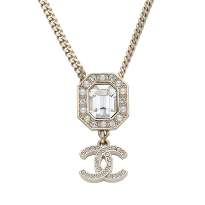 CHANEL L23B CC Logo Rhinestone Faux Pearl Size ONE SIZE