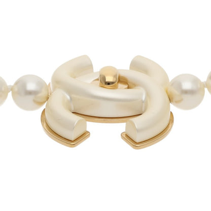 CHANEL Faux Pearl CC Logo Long Necklace Size ONE SIZE