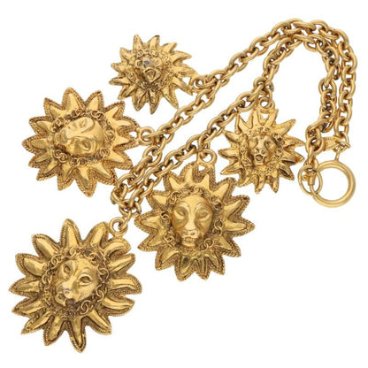 CHANEL Lion Motif Gold Necklace Size ONE SIZE