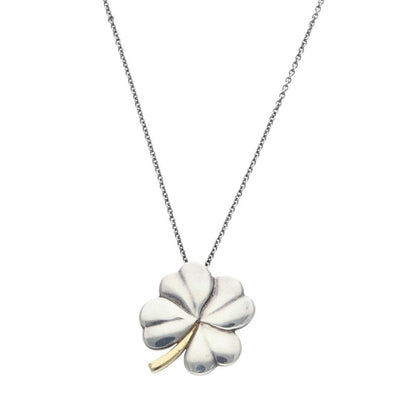 TIFFANY&Co. Clover Motif Sterling Silver & 18K Size ONE SIZE