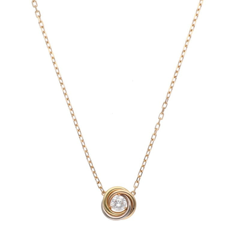 Cartier Trinity 18K YG PG WG 1P Diamond Size ONE SIZE