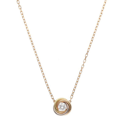 Cartier Trinity 18K YG PG WG 1P Diamond Size ONE SIZE
