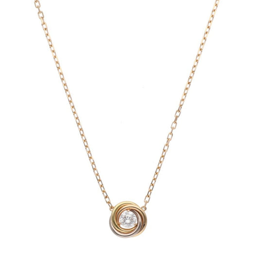 Cartier Trinity 18K YG PG WG 1P Diamond Size ONE SIZE