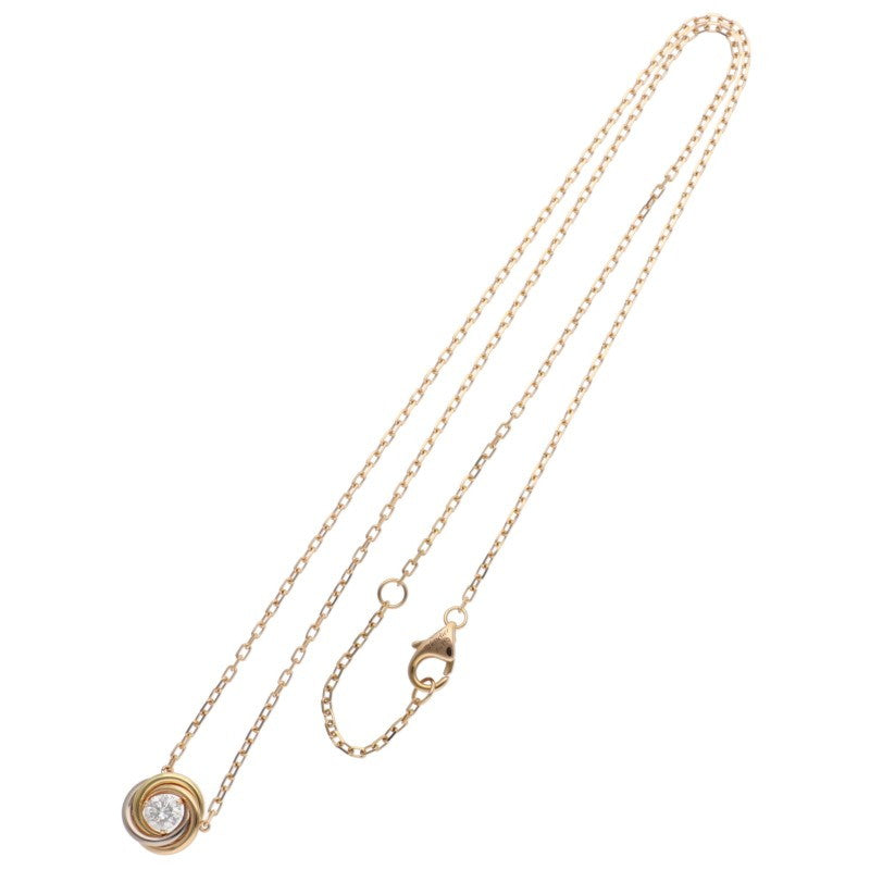 Cartier Trinity 18K YG PG WG 1P Diamond Size ONE SIZE