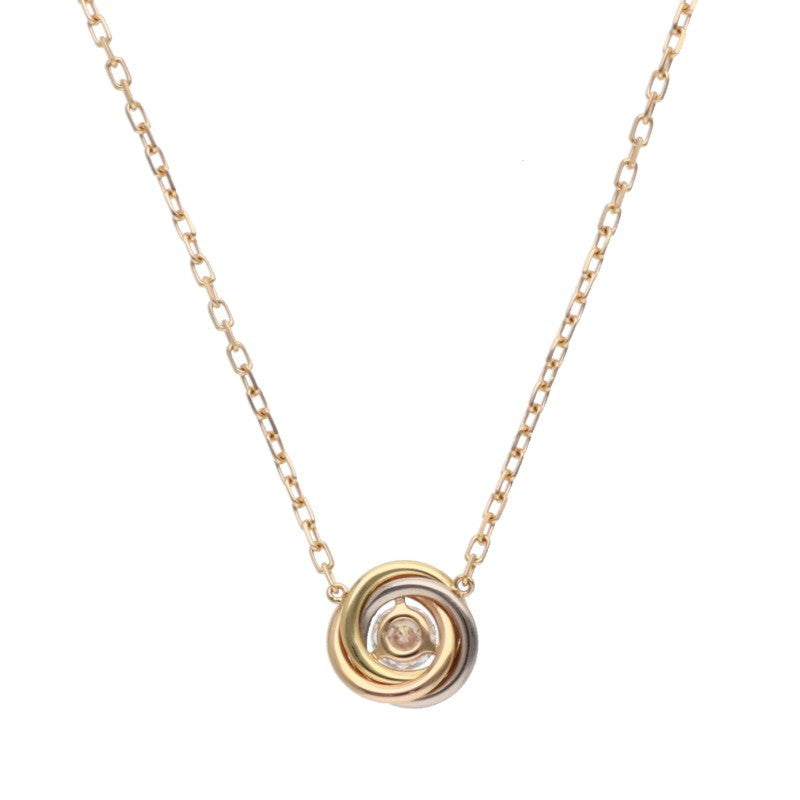 Cartier Trinity 18K YG PG WG 1P Diamond Size ONE SIZE