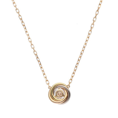 Cartier Trinity 18K YG PG WG 1P Diamond Size ONE SIZE