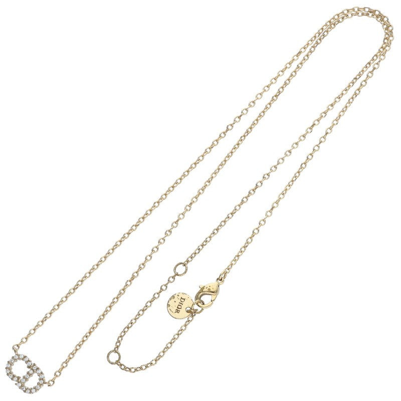 DIOR CD Motif Rhinestone Necklace Size ONE SIZE