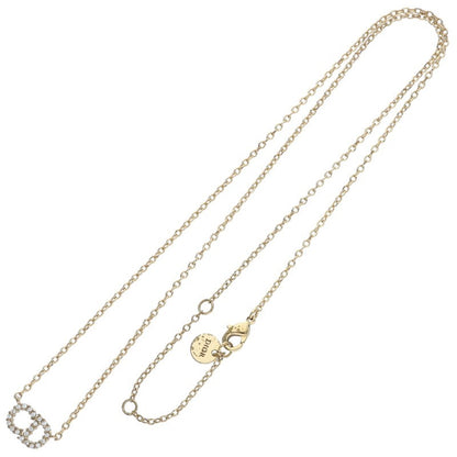 DIOR CD Motif Rhinestone Necklace Size ONE SIZE