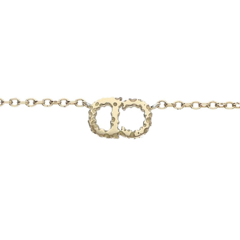 DIOR CD Motif Rhinestone Necklace Size ONE SIZE