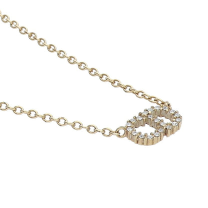 DIOR CD Motif Rhinestone Necklace Size ONE SIZE