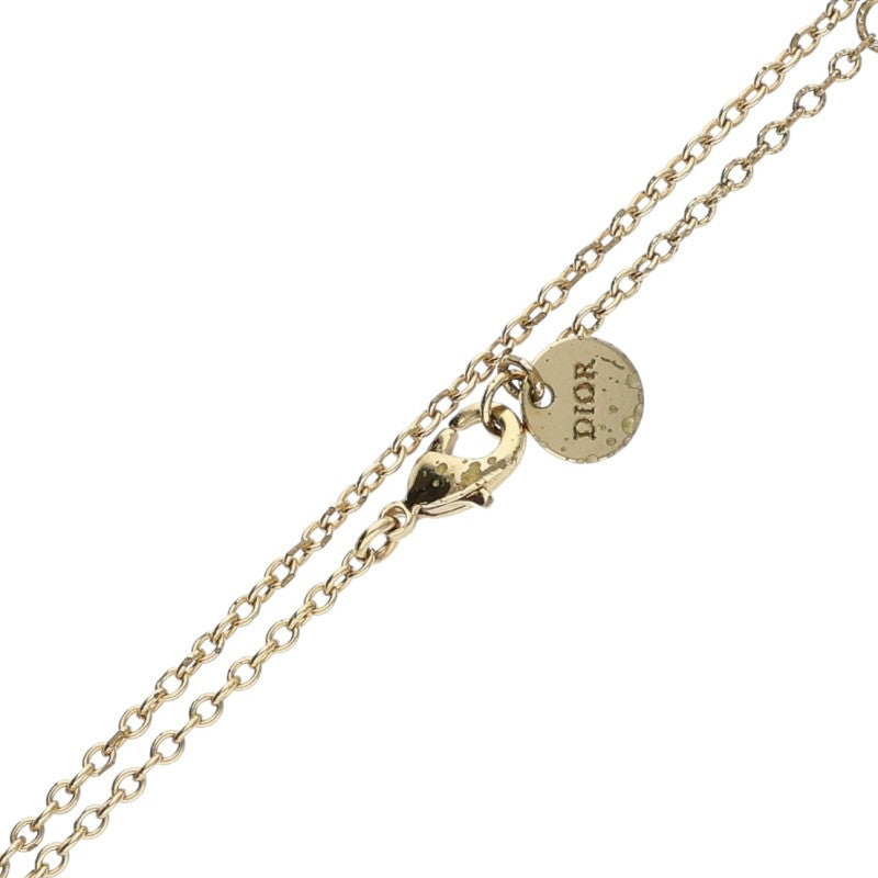 DIOR CD Motif Rhinestone Necklace Size ONE SIZE