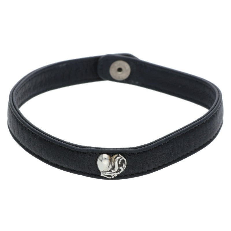 Chrome Hearts Heart Stud Leather Choker Size ONE SIZE