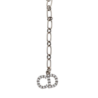 Christian Dior Rhinestone Logo Choker Necklace Size ONE SIZE