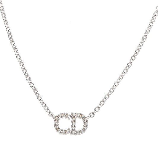Christian Dior Rhinestone Logo Necklace Multi Size ONE SIZE