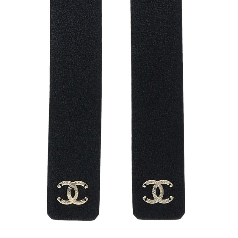CHANEL 21C Faux Pearl Ribbon White Black Gold Size ONE SIZE