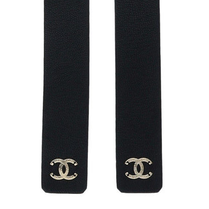 CHANEL 21C Faux Pearl Ribbon White Black Gold Size ONE SIZE