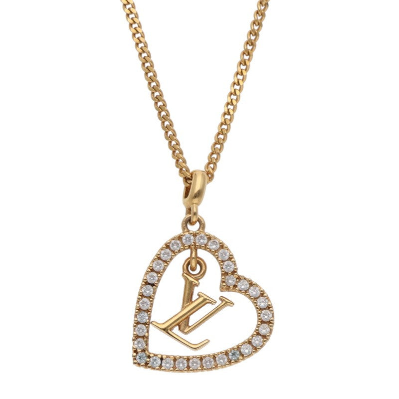 LOUISVUITTON My LV Heart Rhinestone Necklace Size ONE SIZE