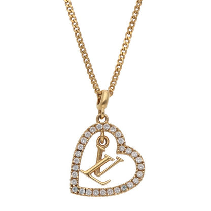 LOUISVUITTON My LV Heart Rhinestone Necklace Size ONE SIZE