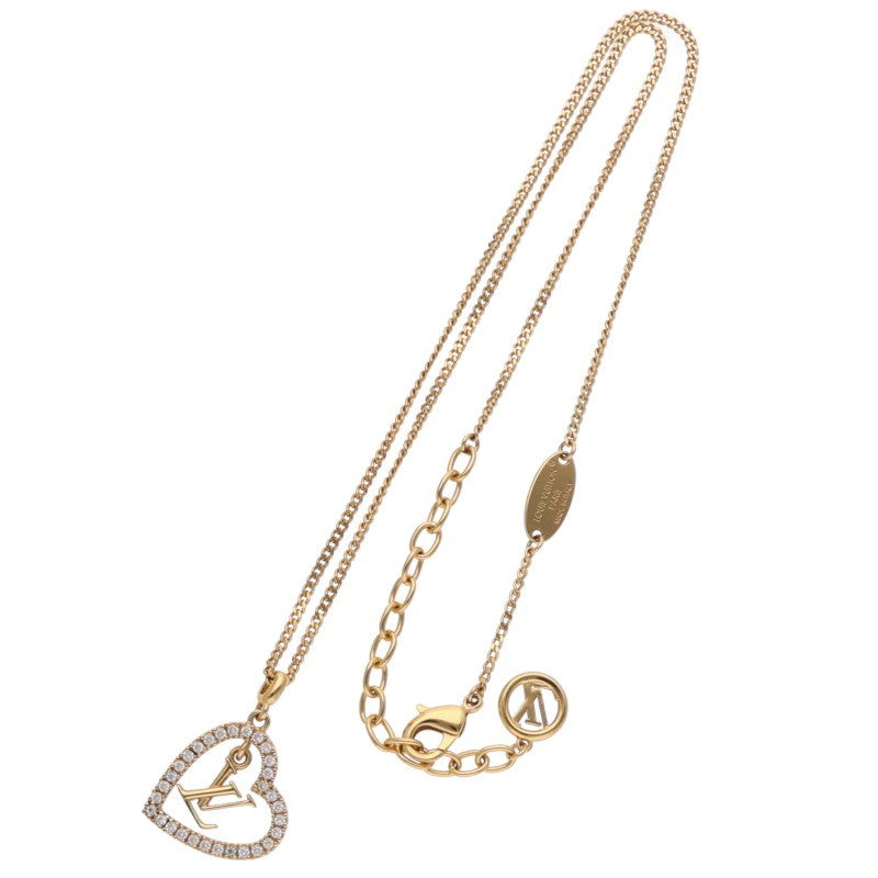 LOUISVUITTON My LV Heart Rhinestone Necklace Size ONE SIZE