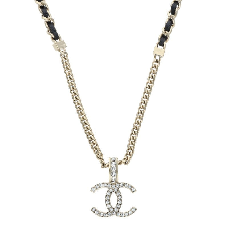 CHANEL B24P CC Rhinestone Chain Necklace Size ONE SIZE