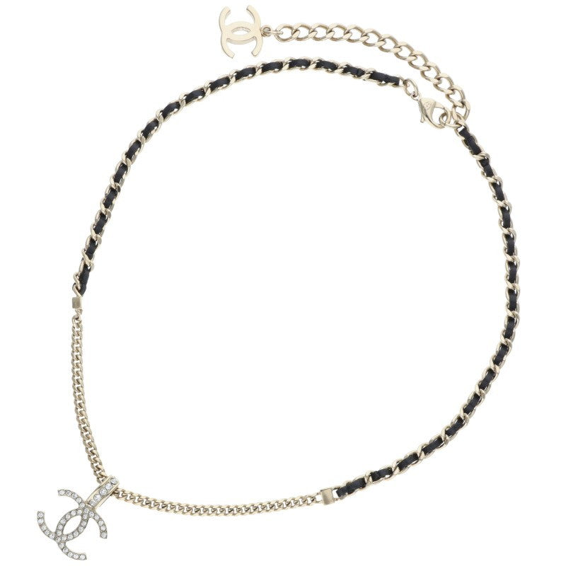 CHANEL B24P CC Rhinestone Chain Necklace Size ONE SIZE