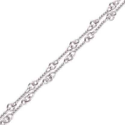 Chrome Hearts 18K Twist Chain White Gold Size 16INCH