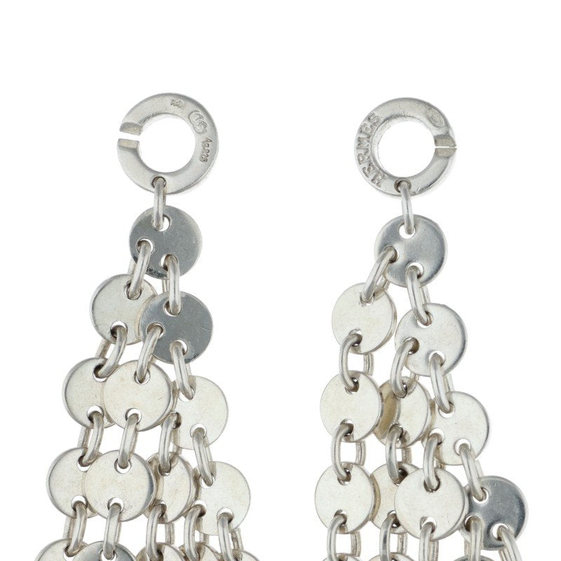 HERMES Confetti 5-Chain Silver Necklace Size ONE SIZE