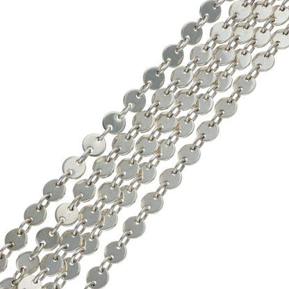 HERMES Confetti 5-Chain Silver Necklace Size ONE SIZE