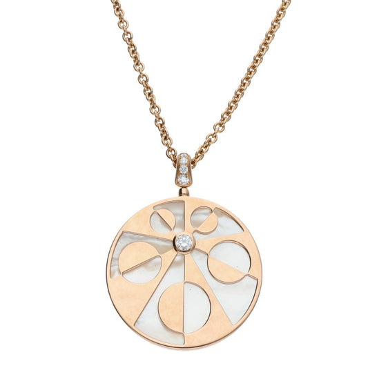 BVLGARI Intarsio K18PG MOP Necklace