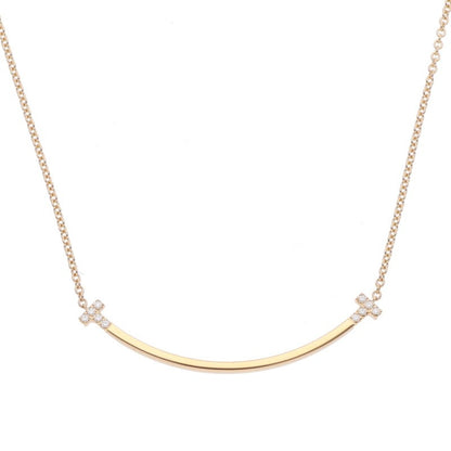 TIFFANY&Co. T Smile 18K Diamond Necklace