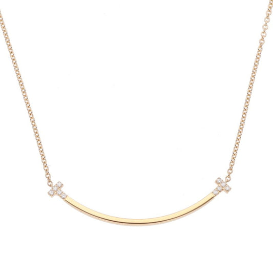 TIFFANY&Co. T Smile 18K Diamond Necklace