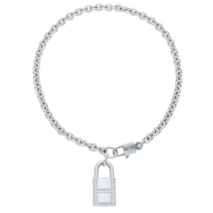 HERMES Amulette Cadena Motif 18K White Gold Size ONE SIZE