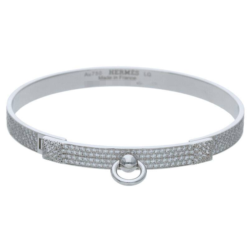 HERMES Collier de Chien Small 18K White Gold Size ONE SIZE