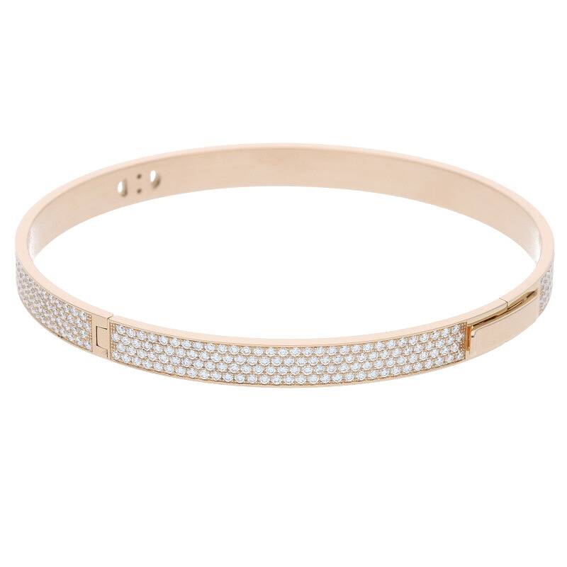 HERMES H d'Ancre Small 18K Gold Bracelet Size ONE SIZE