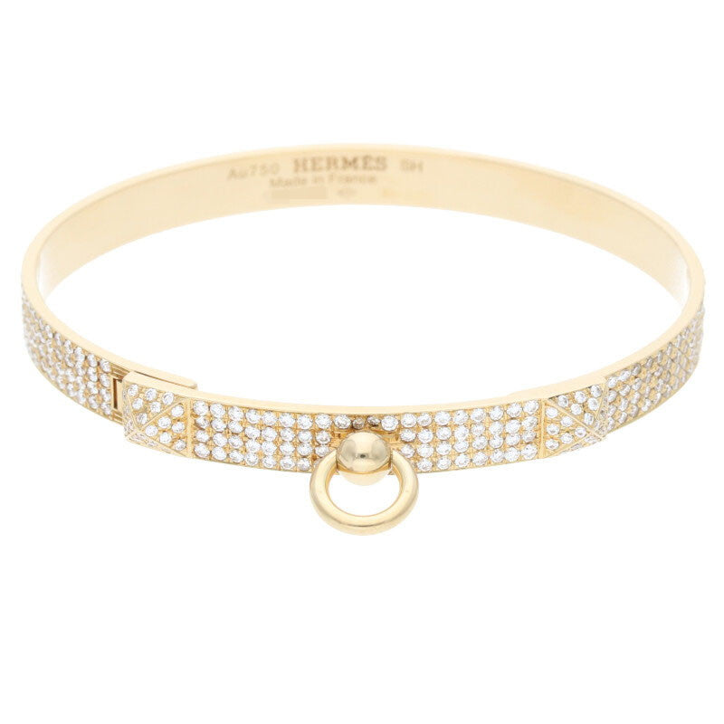 HERMES Collier de Chien Diamond 18K Yellow Size ONE SIZE