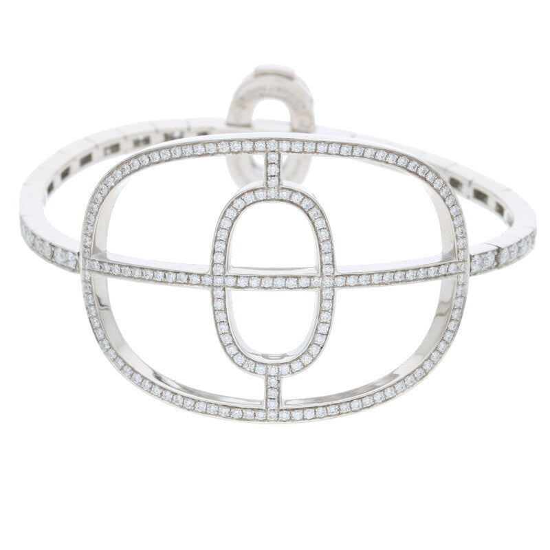 HERMES Chaîne d'Ancre 18K WG Diamond Bracelet Size ONE SIZE
