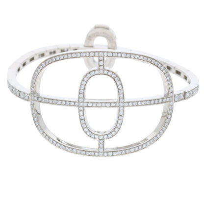 HERMES Chaîne d'Ancre 18K WG Diamond Bracelet Size ONE SIZE